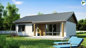  Компактный дом с двускатной крышей — выгодный, функциональный и практичный - КС6